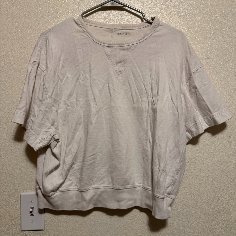 Athleta White Short Sleeve Top